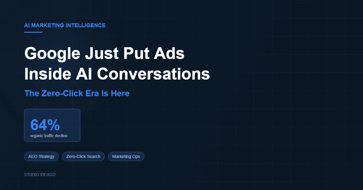 Google Just Put Ads Inside AI Conversations - The Zero-Click Era Is Here