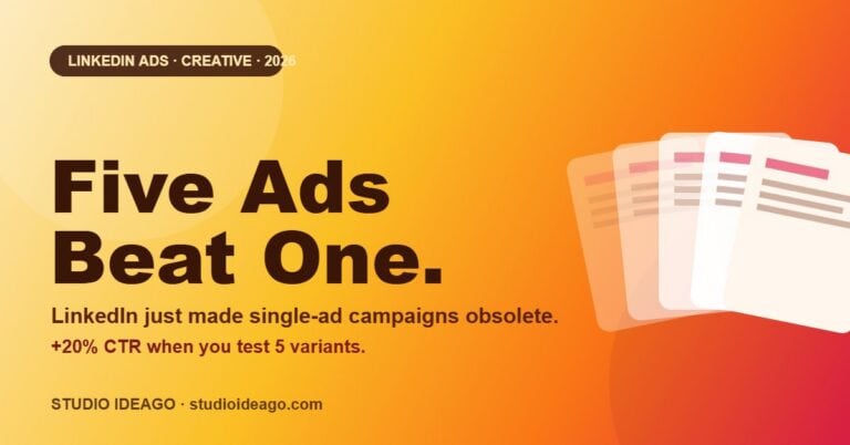 The LinkedIn Ads Creative Shift: Why Five Variants Now Beat One in 2026